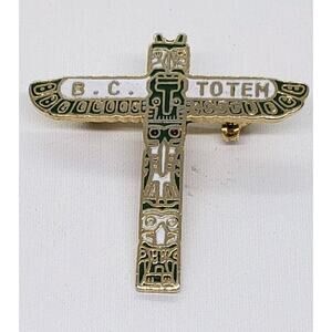 Vintage Canada Totem Lapel Souvenir Pin M Collector Series Brooch Tie Tack